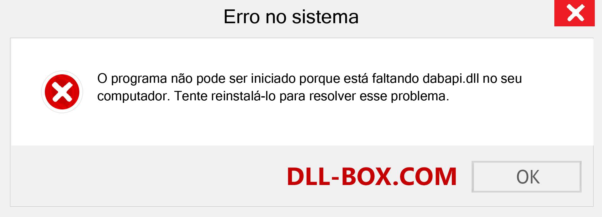 Arquivo dabapi.dll ausente ?. Download para Windows 7, 8, 10 - Correção de erro ausente dabapi dll no Windows, fotos, imagens